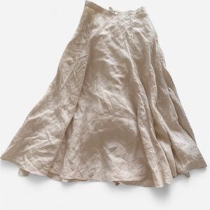 Pure DKNY Cream Linen Skirt